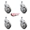 Service Caster 5 Inch Thermoplastic Rubber Swivel 3/8 Inch Threaded Stem Caster Set with Brake SCC-TS20S514-TPRB-TLB-381615-4 - alternate 3